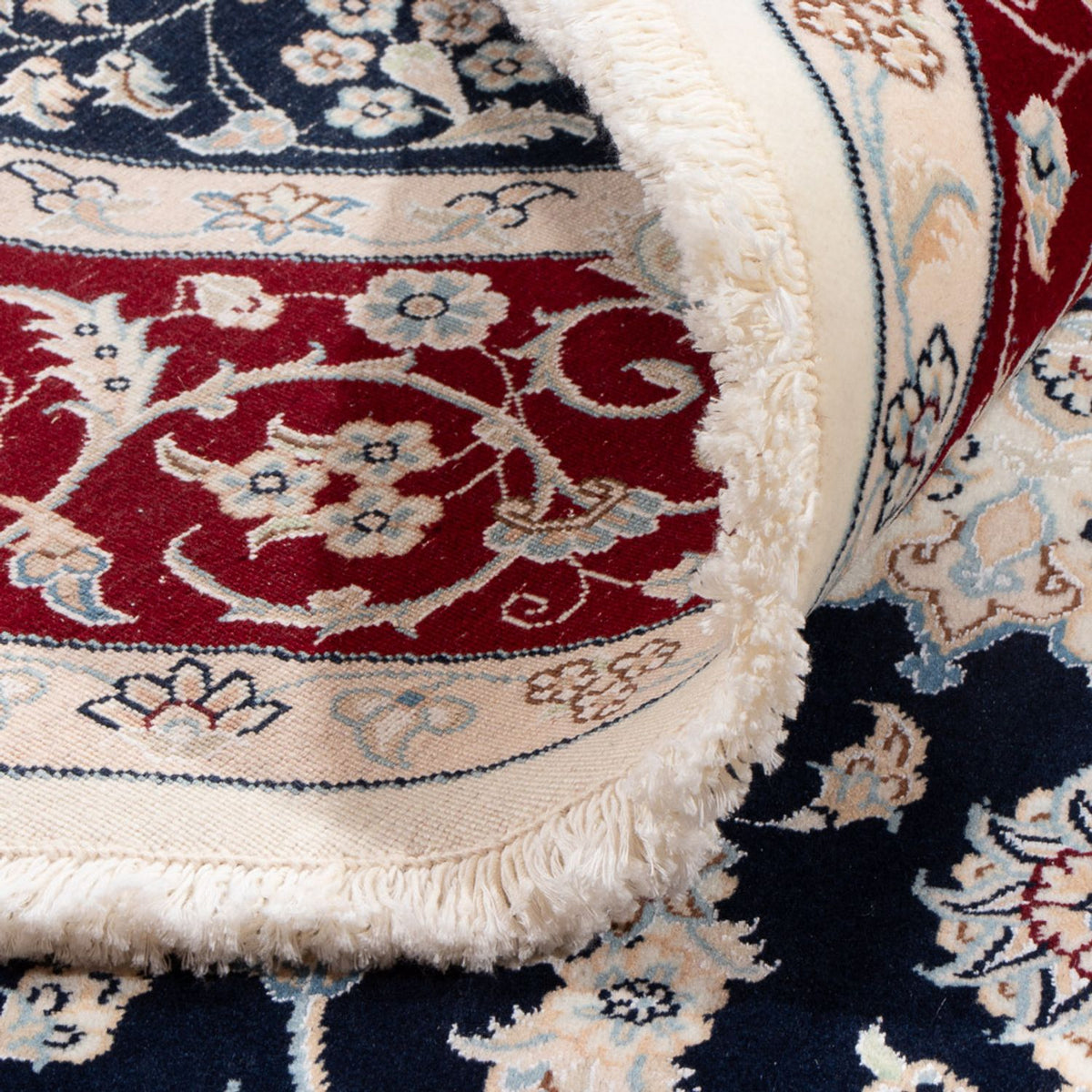 Perzisch tapijt - Nain rond  - 200 x 200 cm - donkerblauw