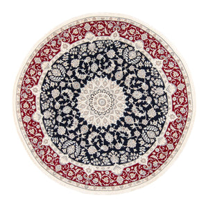Perzisch tapijt - Nain rond  - 200 x 200 cm - donkerblauw