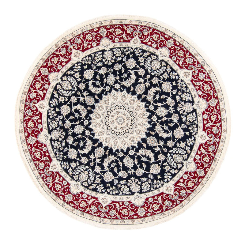 Perzisch tapijt - Nain rond  - 200 x 200 cm - donkerblauw