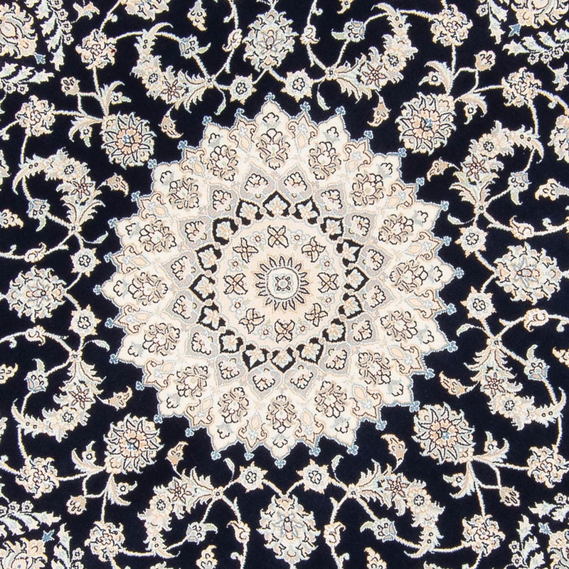 Perzisch tapijt - Nain rond  - 200 x 200 cm - donkerblauw