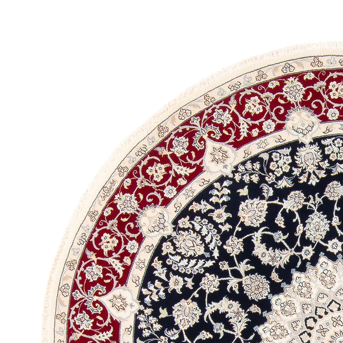 Perzisch tapijt - Nain rond  - 200 x 200 cm - donkerblauw