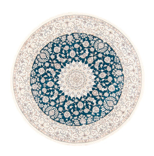 Perzisch tapijt - Nain rond  - 200 x 200 cm - blauw