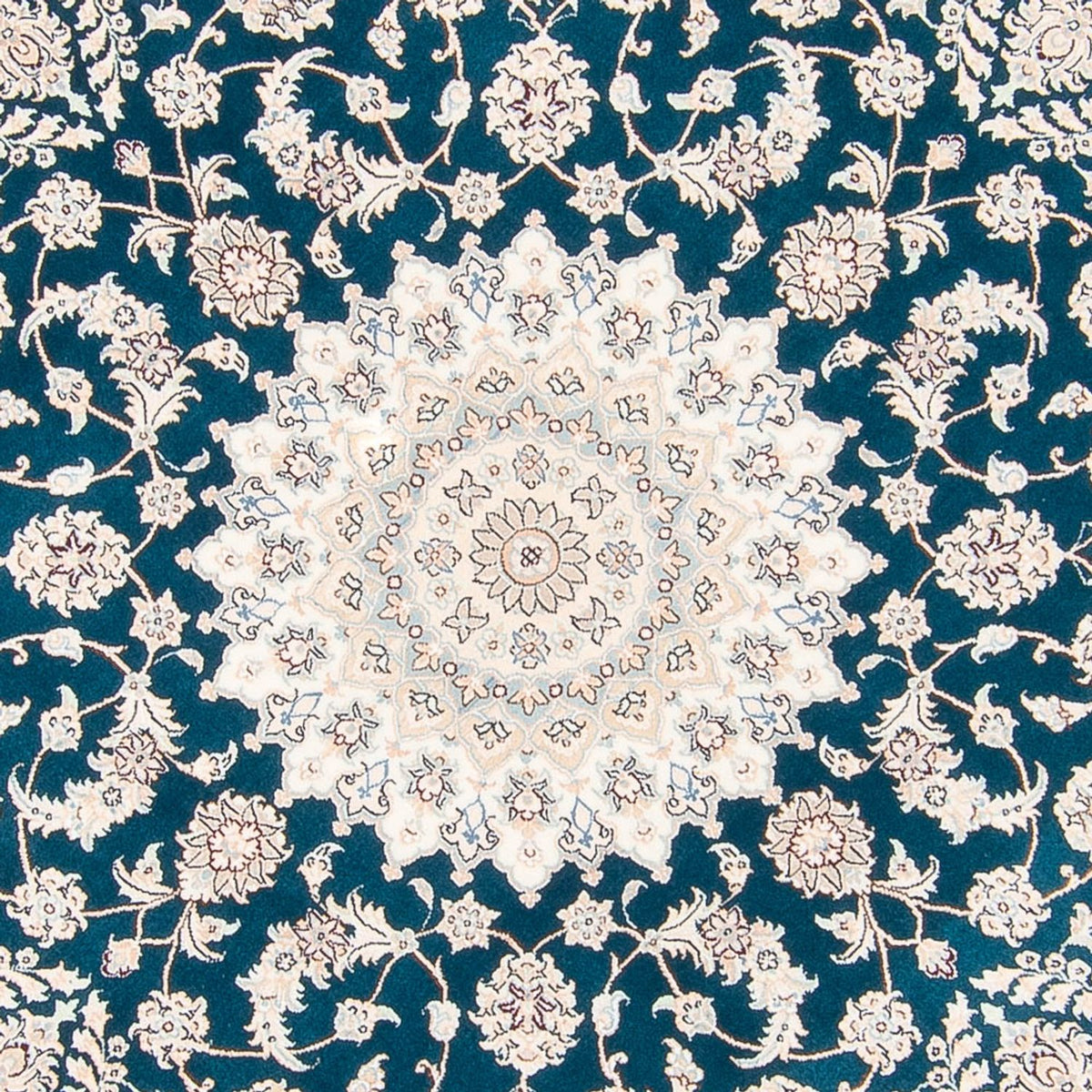 Perzisch tapijt - Nain rond  - 200 x 200 cm - blauw