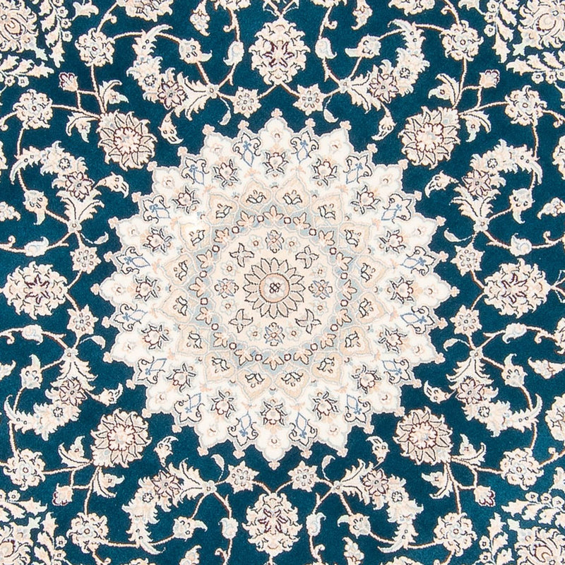 Perzisch tapijt - Nain rond  - 200 x 200 cm - blauw