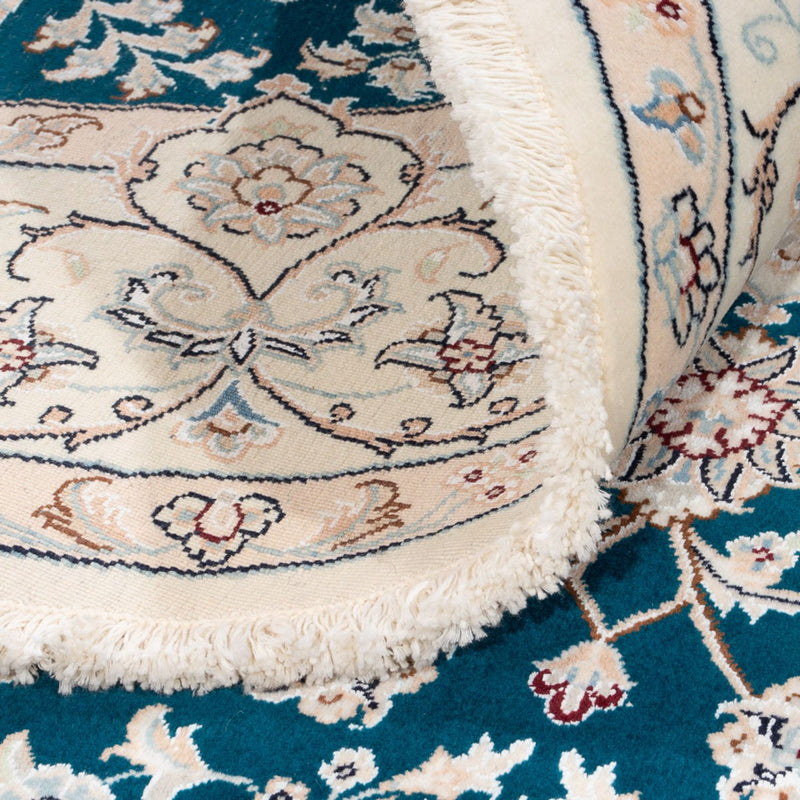 Perzisch tapijt - Nain rond  - 200 x 200 cm - blauw