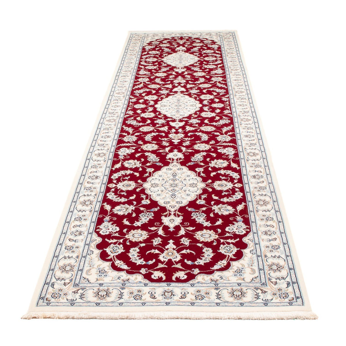 Loper Perzisch tapijt - Nain - Premium - 355 x 87 cm - rood