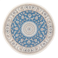 Perzisch tapijt - Nain - Premium rond  - 152 x 150 cm - blauw
