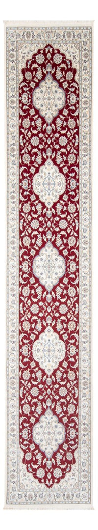Loper Perzisch tapijt - Nain - Premium - 404 x 88 cm - rood