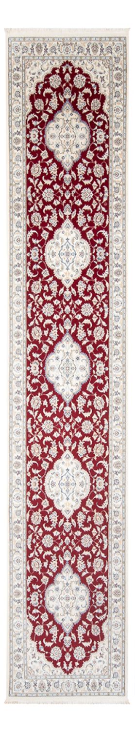 Loper Perzisch tapijt - Nain - Premium - 404 x 88 cm - rood