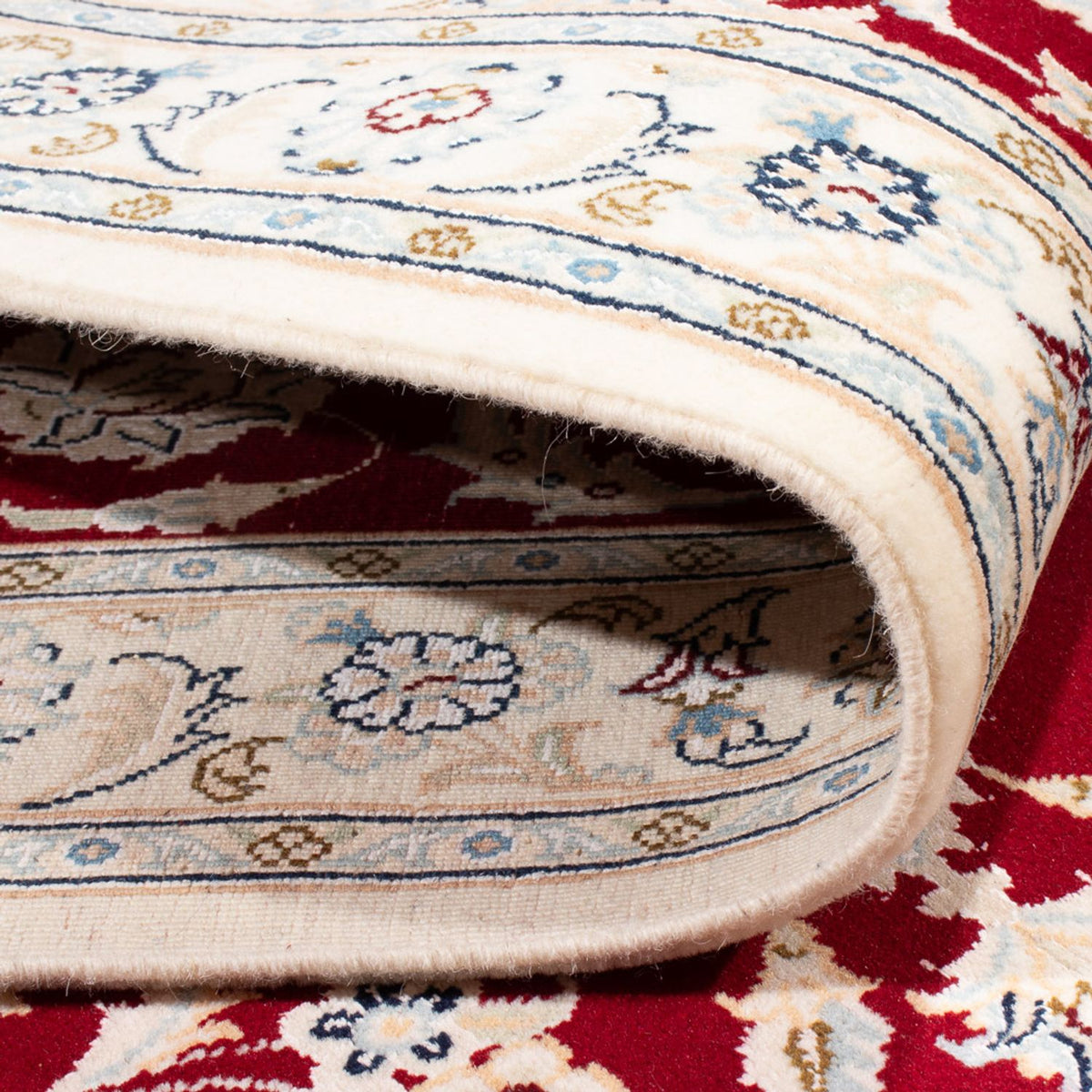 Loper Perzisch tapijt - Nain - Premium - 404 x 88 cm - rood