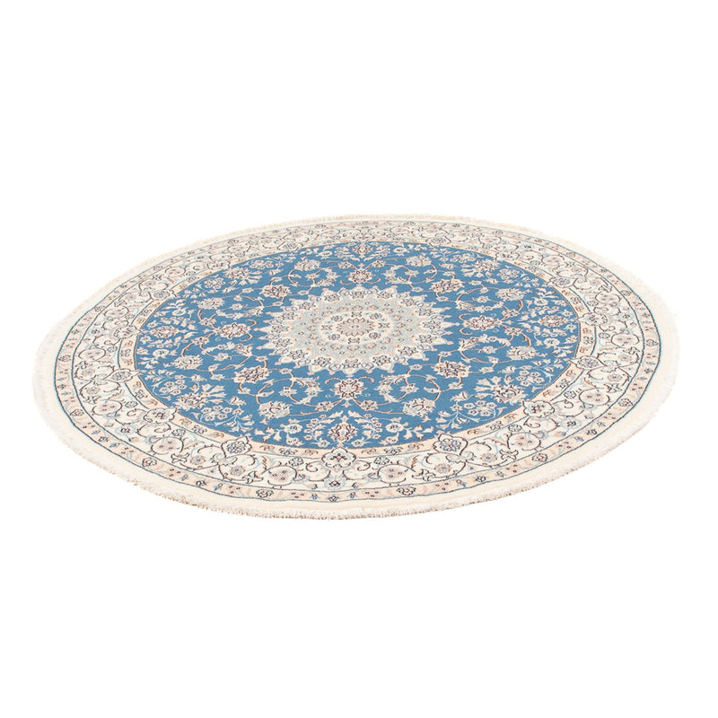 Perzisch tapijt - Nain - Premium rond  - 157 x 150 cm - blauw