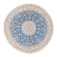 Perzisch tapijt - Nain - Premium rond  - 154 x 151 cm - blauw