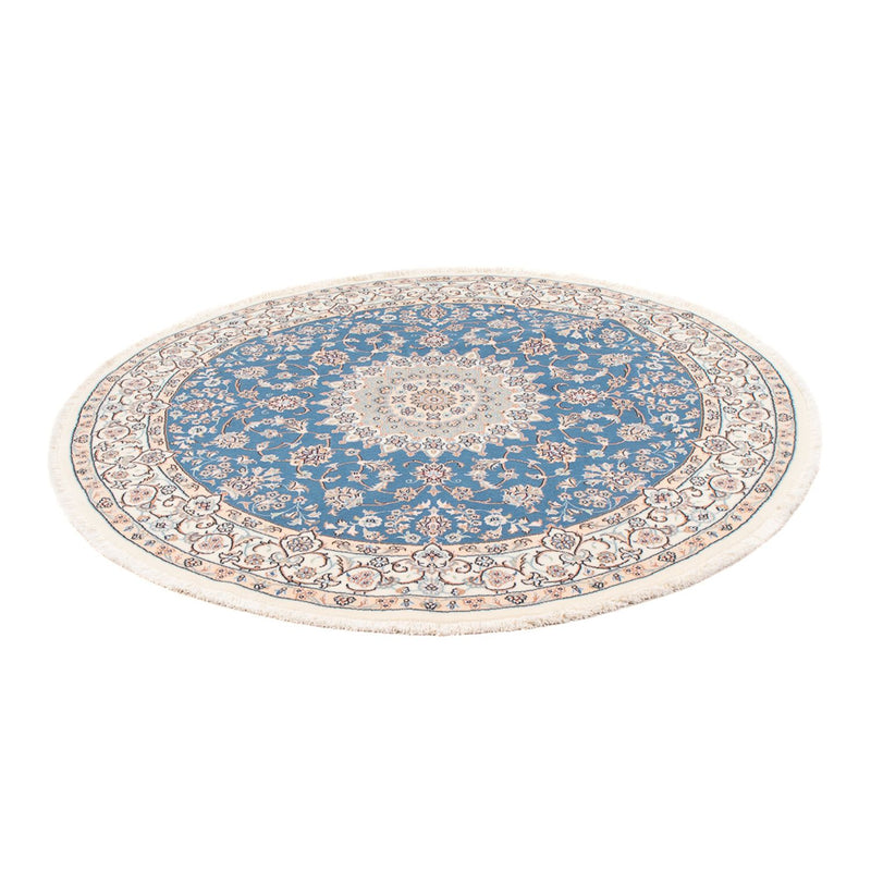 Perzisch tapijt - Nain - Premium rond  - 154 x 151 cm - blauw