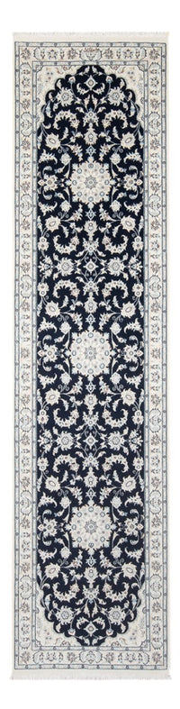 Loper Perzisch tapijt - Nain - Premium - 296 x 80 cm - donkerblauw
