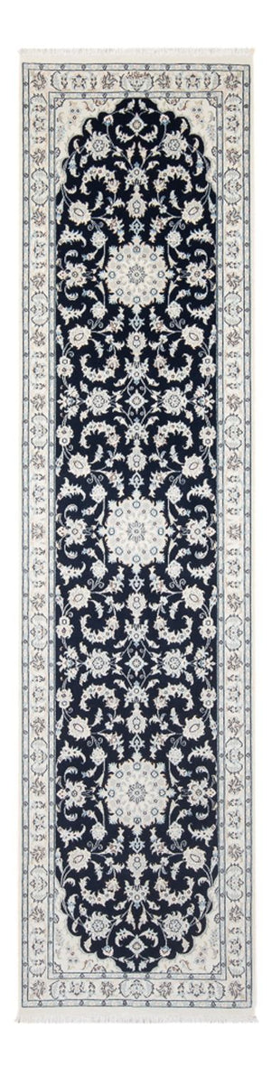 Loper Perzisch tapijt - Nain - Premium - 296 x 80 cm - donkerblauw