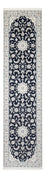Loper Perzisch tapijt - Nain - Premium - 296 x 80 cm - donkerblauw