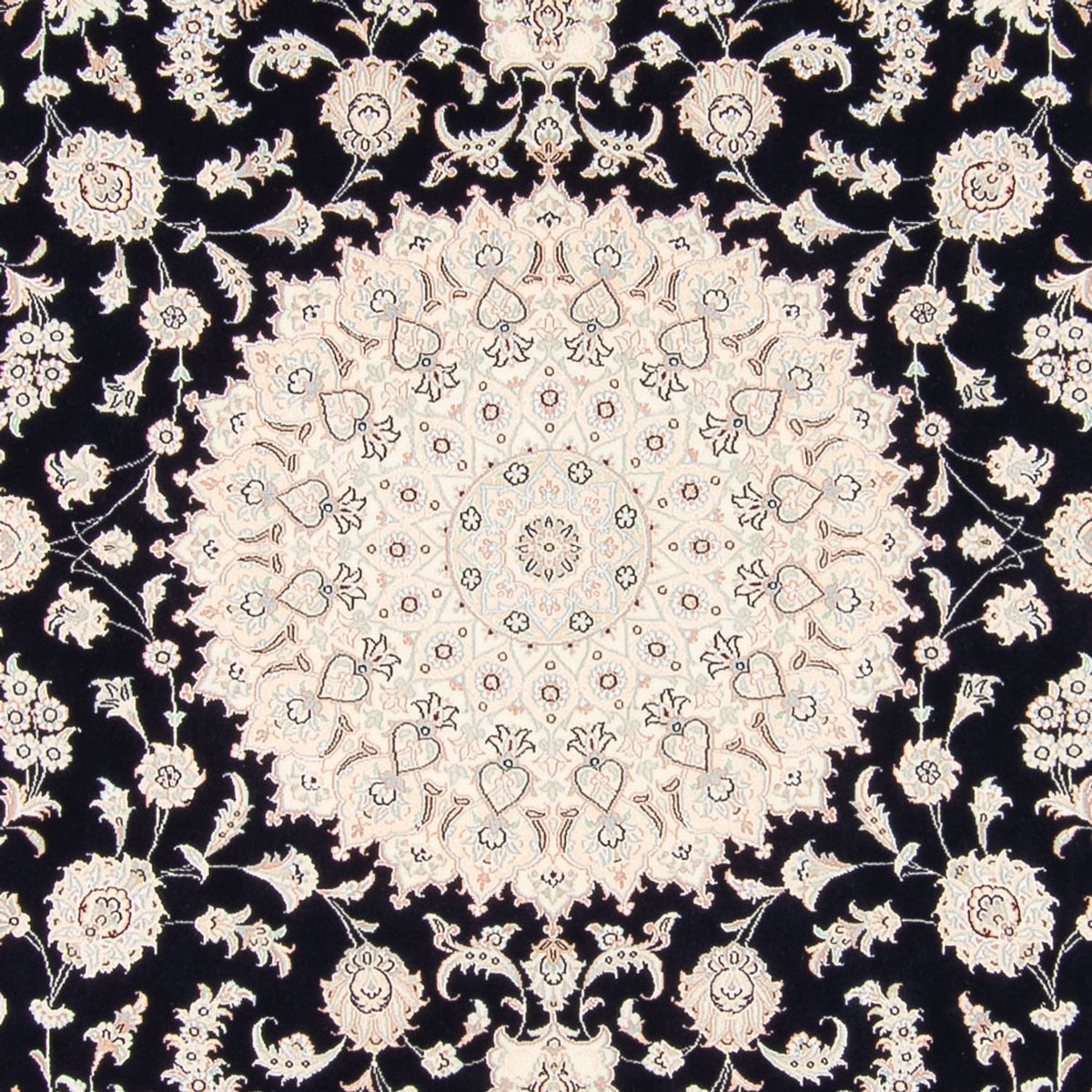 Perzisch tapijt - Nain vierkant  - 258 x 246 cm - donkerblauw