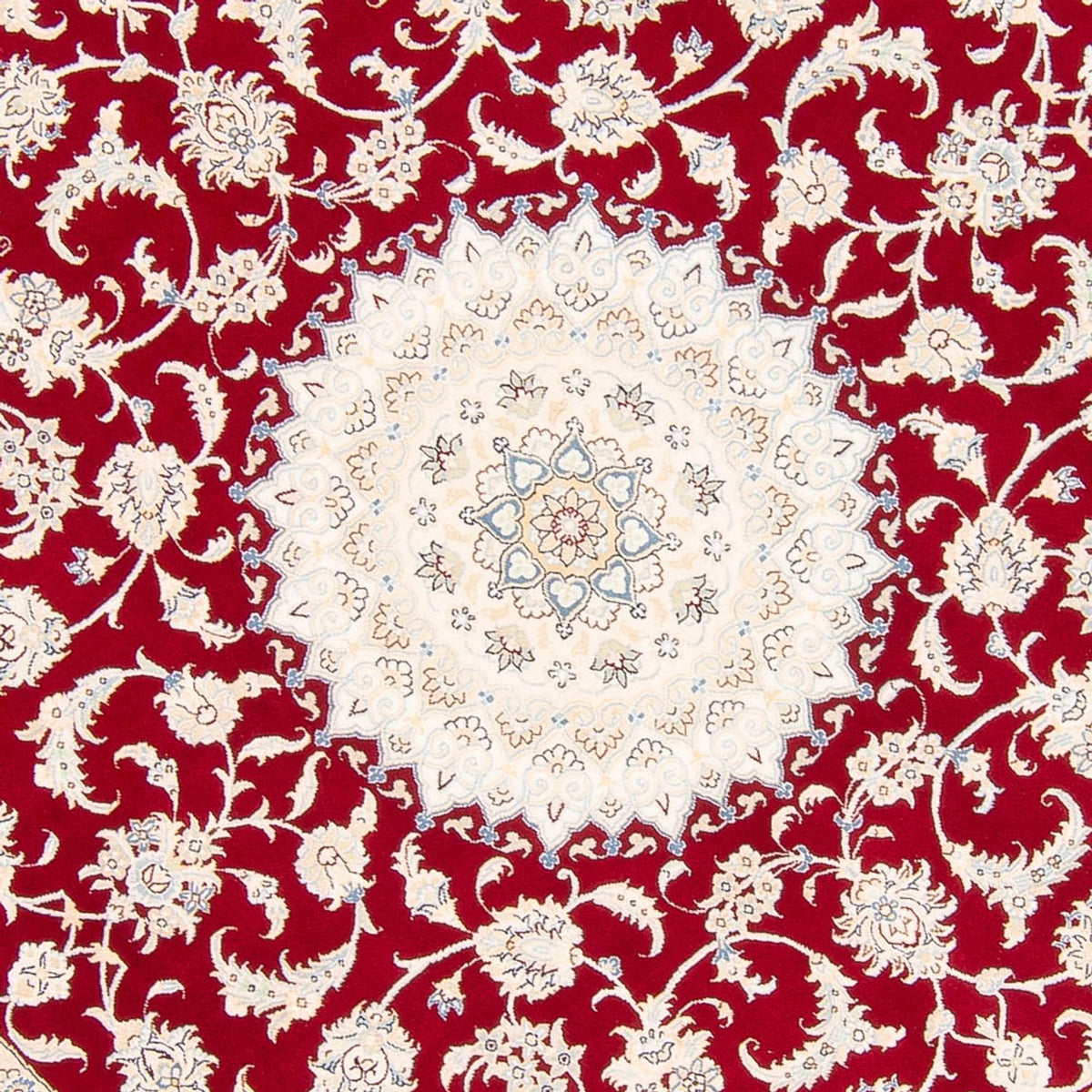 Perzisch tapijt - Nain rond  - 200 x 200 cm - rood