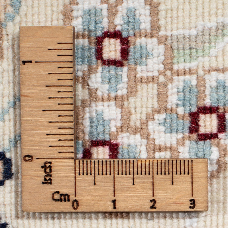 Perzisch tapijt - Nain rond  - 200 x 200 cm - benzine blauw