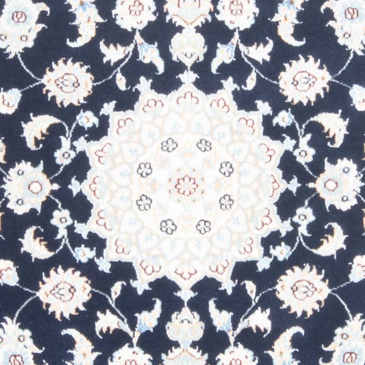 Loper Perzisch tapijt - Nain - Koninklijk - 197 x 80 cm - donkerblauw