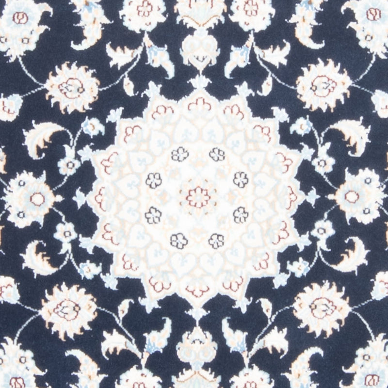 Loper Perzisch tapijt - Nain - Koninklijk - 197 x 80 cm - donkerblauw