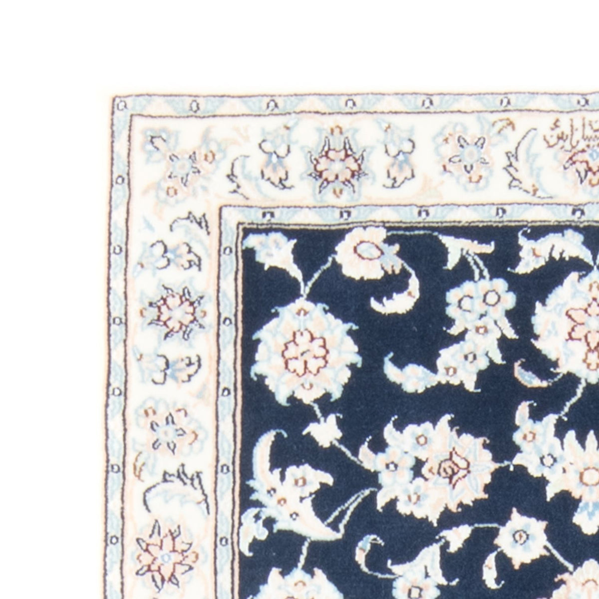 Loper Perzisch tapijt - Nain - Koninklijk - 198 x 81 cm - donkerblauw