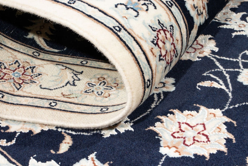 Loper Perzisch tapijt - Nain - Koninklijk - 198 x 81 cm - donkerblauw