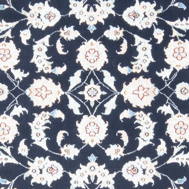 Loper Perzisch tapijt - Nain - Koninklijk - 197 x 80 cm - donkerblauw