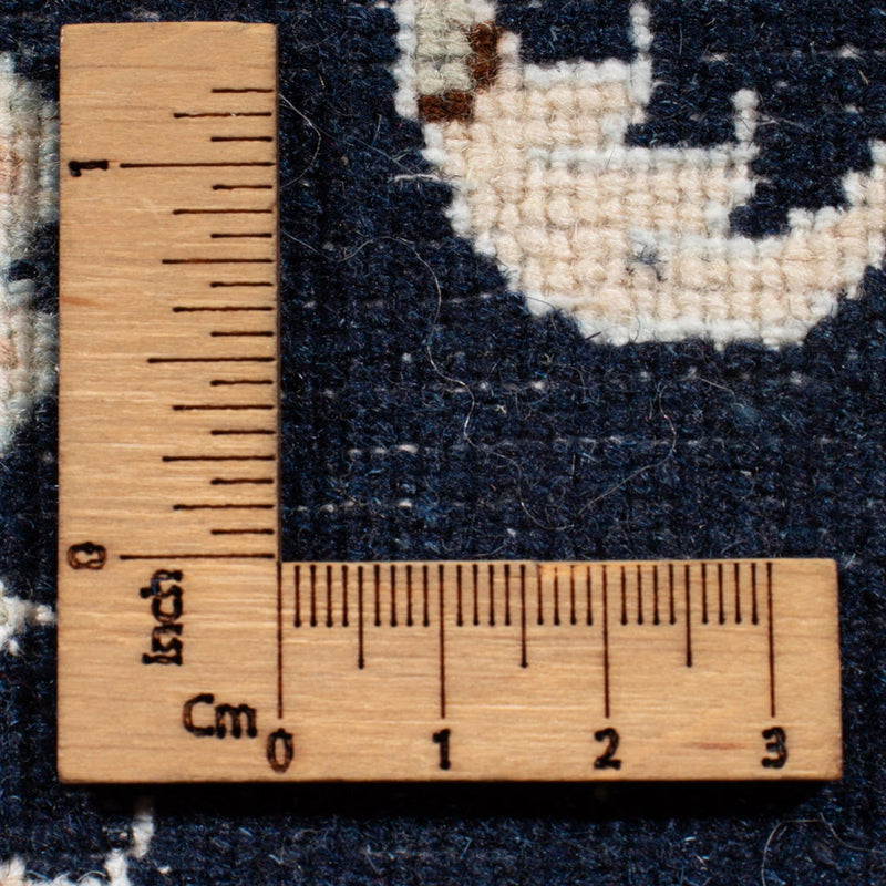 Loper Perzisch tapijt - Nain - Koninklijk - 197 x 80 cm - donkerblauw