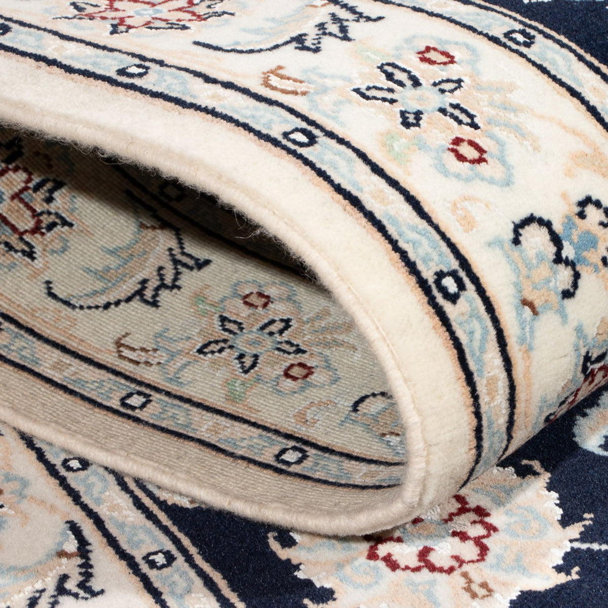 Loper Perzisch tapijt - Nain - Premium - 250 x 81 cm - donkerblauw