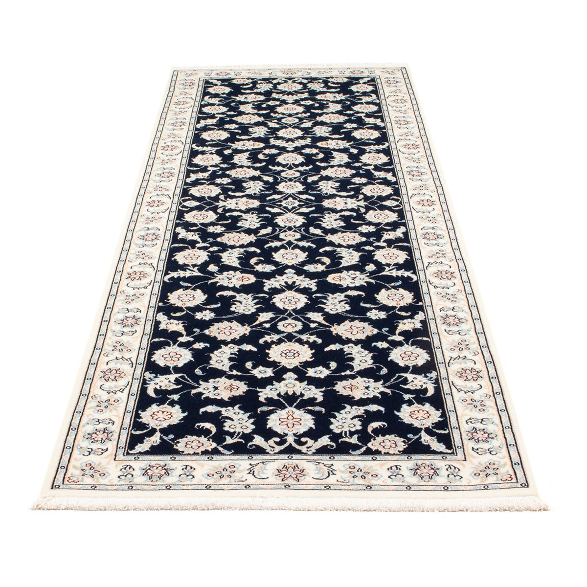 Loper Perzisch tapijt - Nain - Premium - 250 x 81 cm - donkerblauw