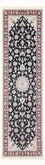 Loper Perzisch tapijt - Nain - Premium - 250 x 80 cm - donkerblauw