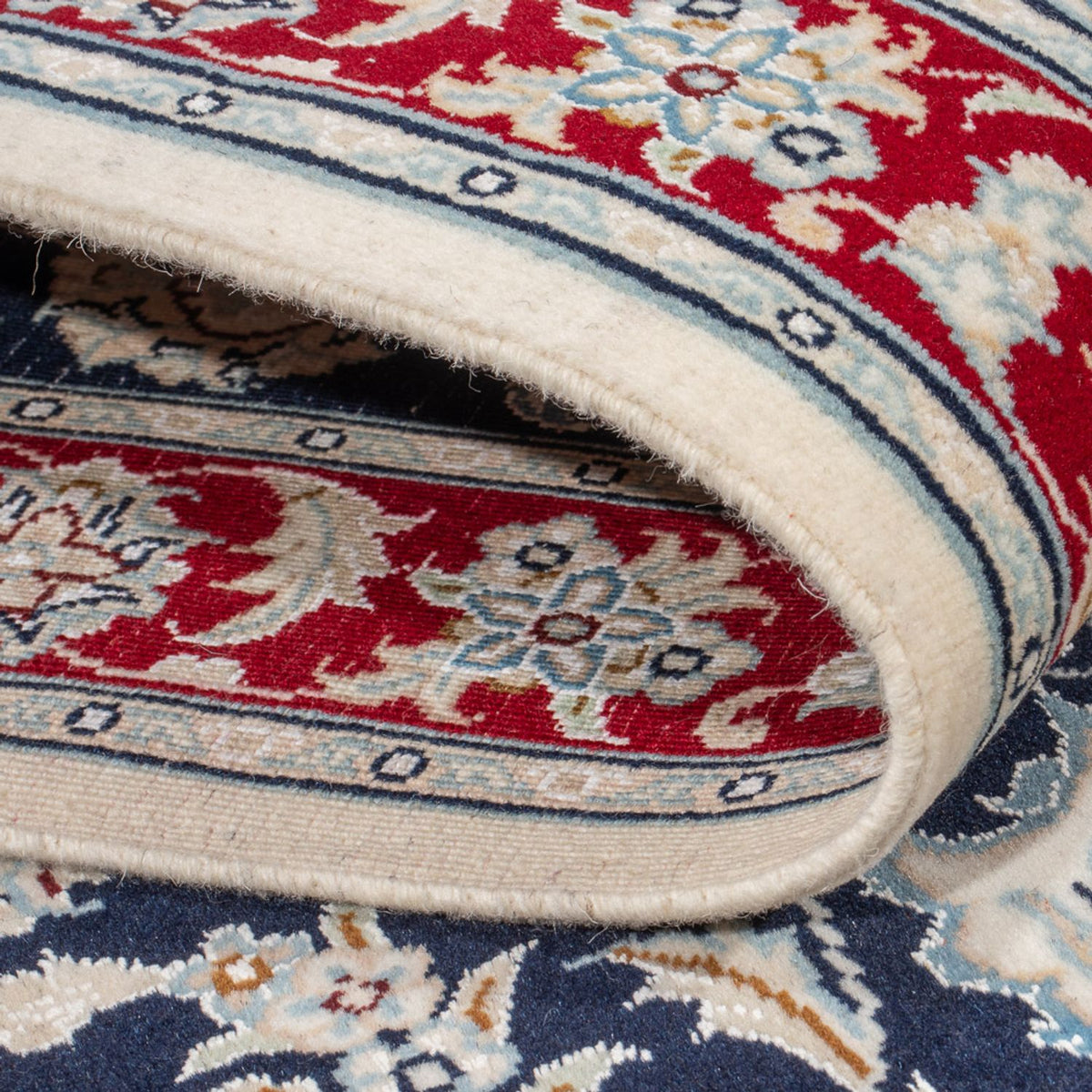 Loper Perzisch tapijt - Nain - Premium - 250 x 80 cm - donkerblauw