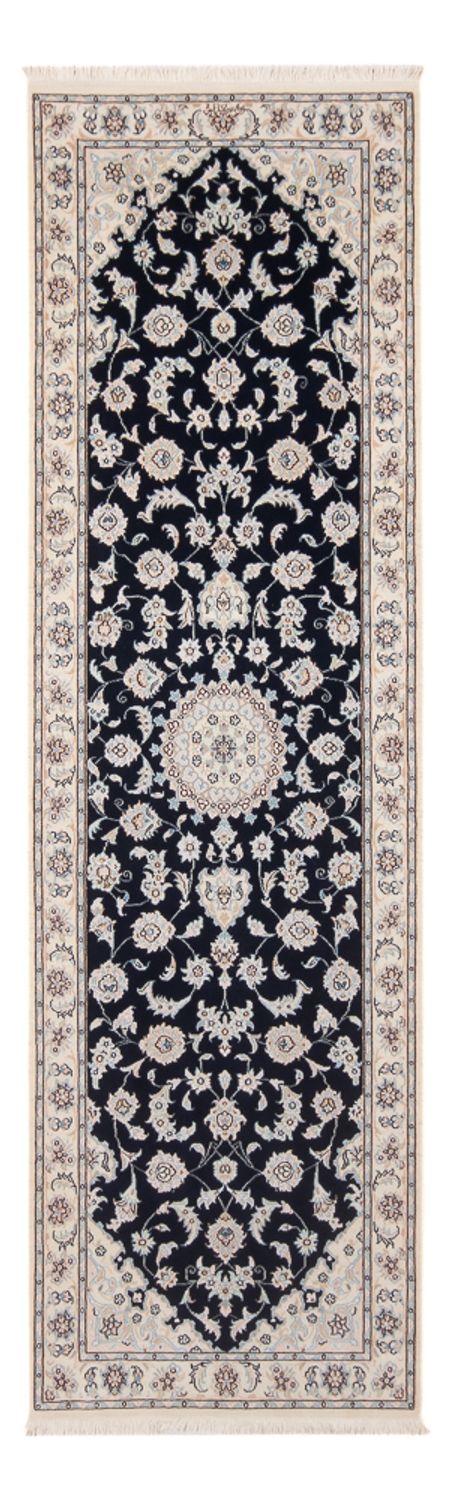 Loper Perzisch tapijt - Nain - Premium - 253 x 81 cm - donkerblauw