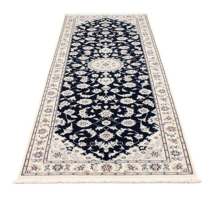 Loper Perzisch tapijt - Nain - Premium - 253 x 81 cm - donkerblauw