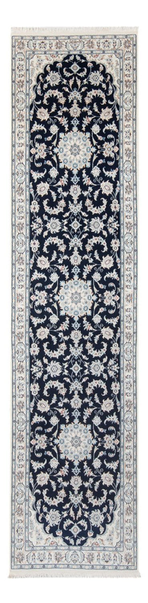 Loper Perzisch tapijt - Nain - Premium - 306 x 81 cm - donkerblauw