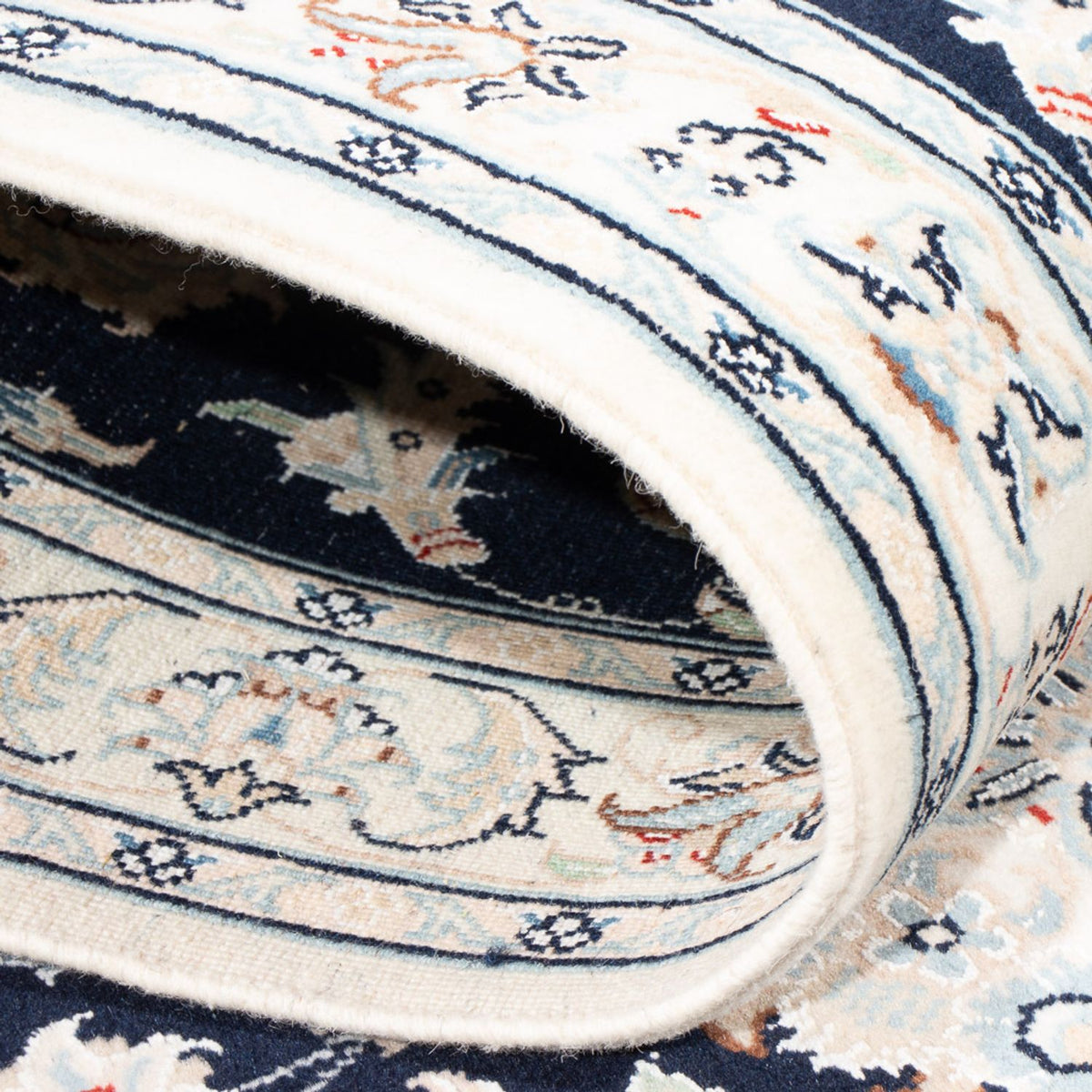 Loper Perzisch tapijt - Nain - Premium - 306 x 81 cm - donkerblauw