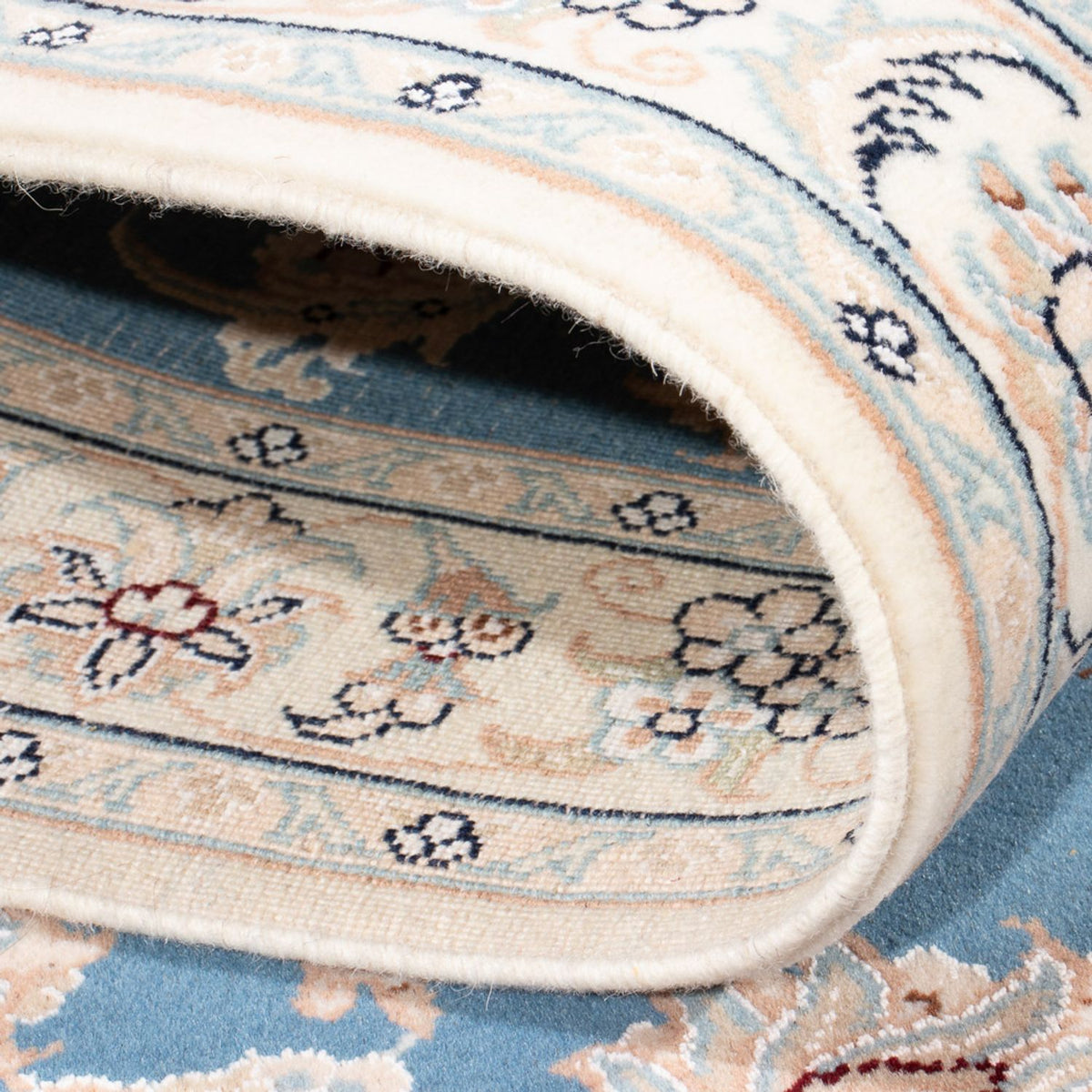 Loper Perzisch tapijt - Nain - Premium - 298 x 80 cm - blauw