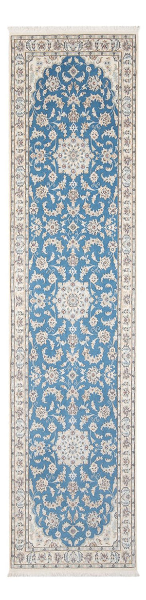 Loper Perzisch tapijt - Nain - Premium - 300 x 80 cm - blauw