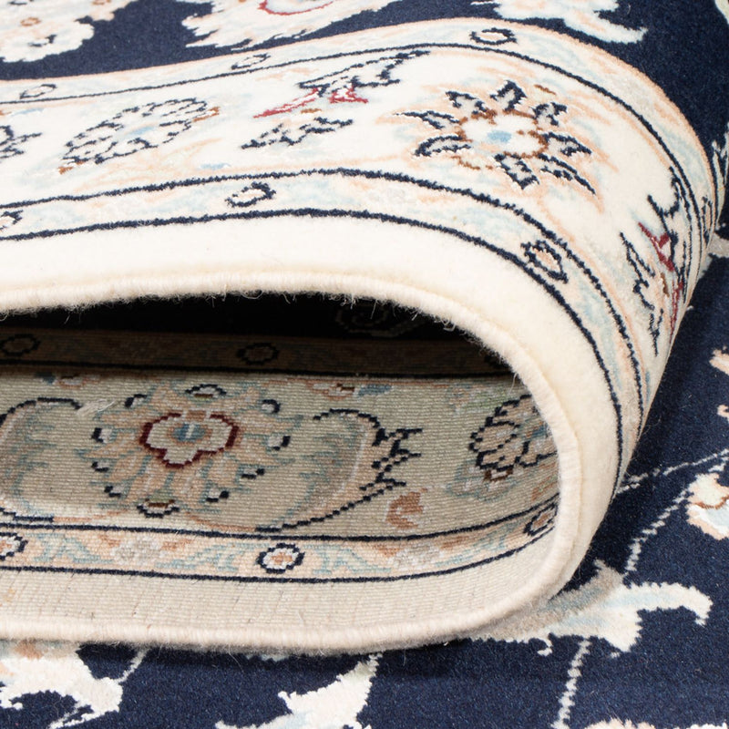 Loper Perzisch tapijt - Nain - Premium - 394 x 92 cm - donkerblauw