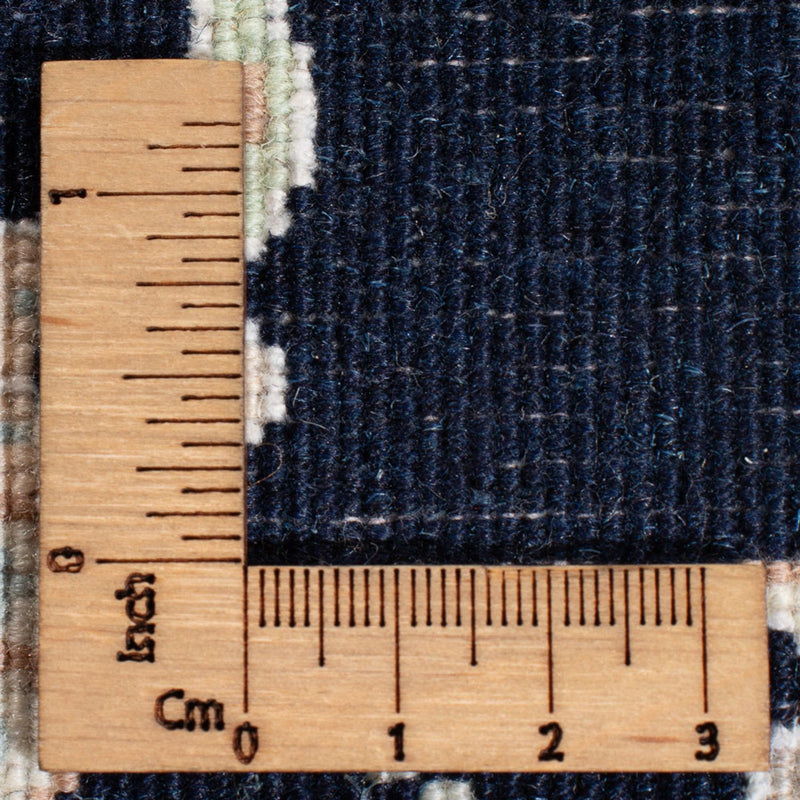 Loper Perzisch tapijt - Nain - Premium - 394 x 92 cm - donkerblauw