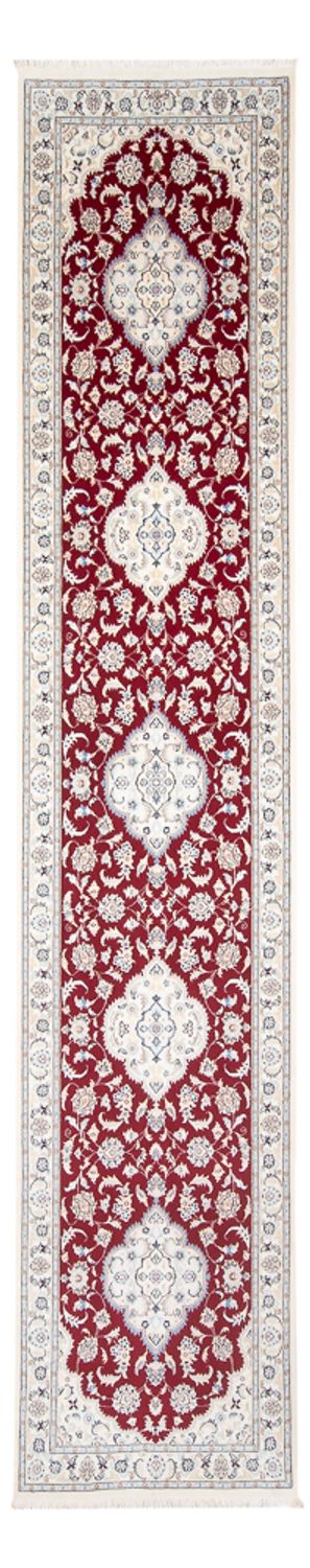 Loper Perzisch tapijt - Nain - Premium - 382 x 89 cm - rood