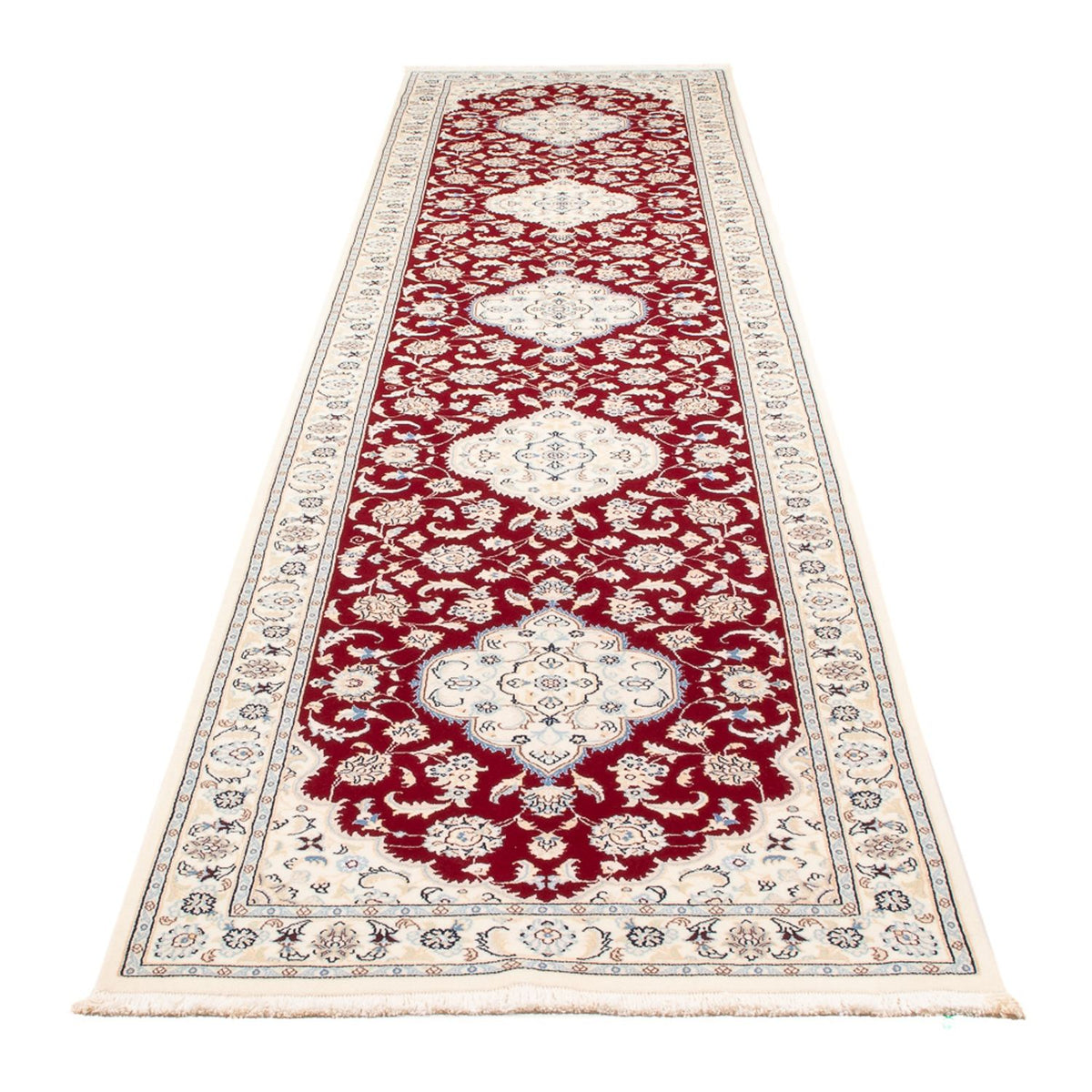 Loper Perzisch tapijt - Nain - Premium - 382 x 89 cm - rood