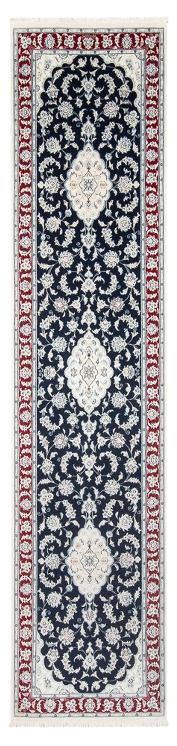 Loper Perzisch tapijt - Nain - Premium - 347 x 87 cm - donkerblauw