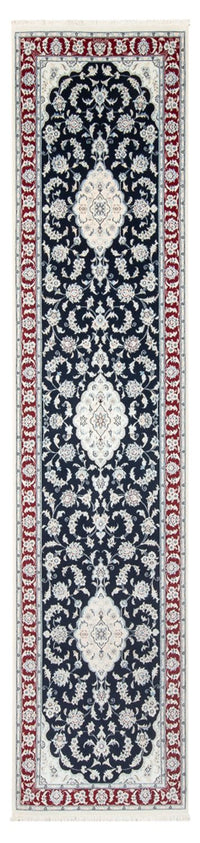 Loper Perzisch tapijt - Nain - Premium - 347 x 87 cm - donkerblauw