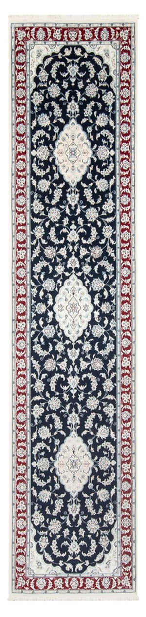 Loper Perzisch tapijt - Nain - Premium - 347 x 87 cm - donkerblauw