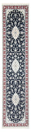 Loper Perzisch tapijt - Nain - Premium - 347 x 87 cm - donkerblauw