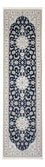 Loper Perzisch tapijt - Nain - Premium - 300 x 88 cm - donkerblauw
