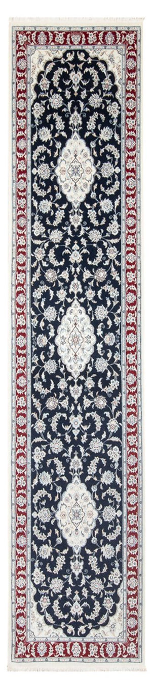 Loper Perzisch tapijt - Nain - Premium - 353 x 85 cm - donkerblauw