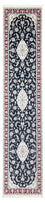 Loper Perzisch tapijt - Nain - Premium - 353 x 85 cm - donkerblauw